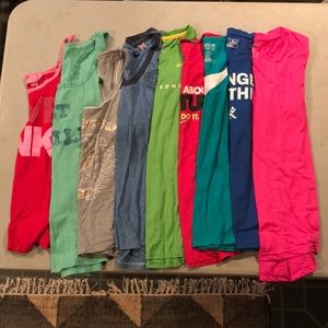 Workout top bundle, nice brands!